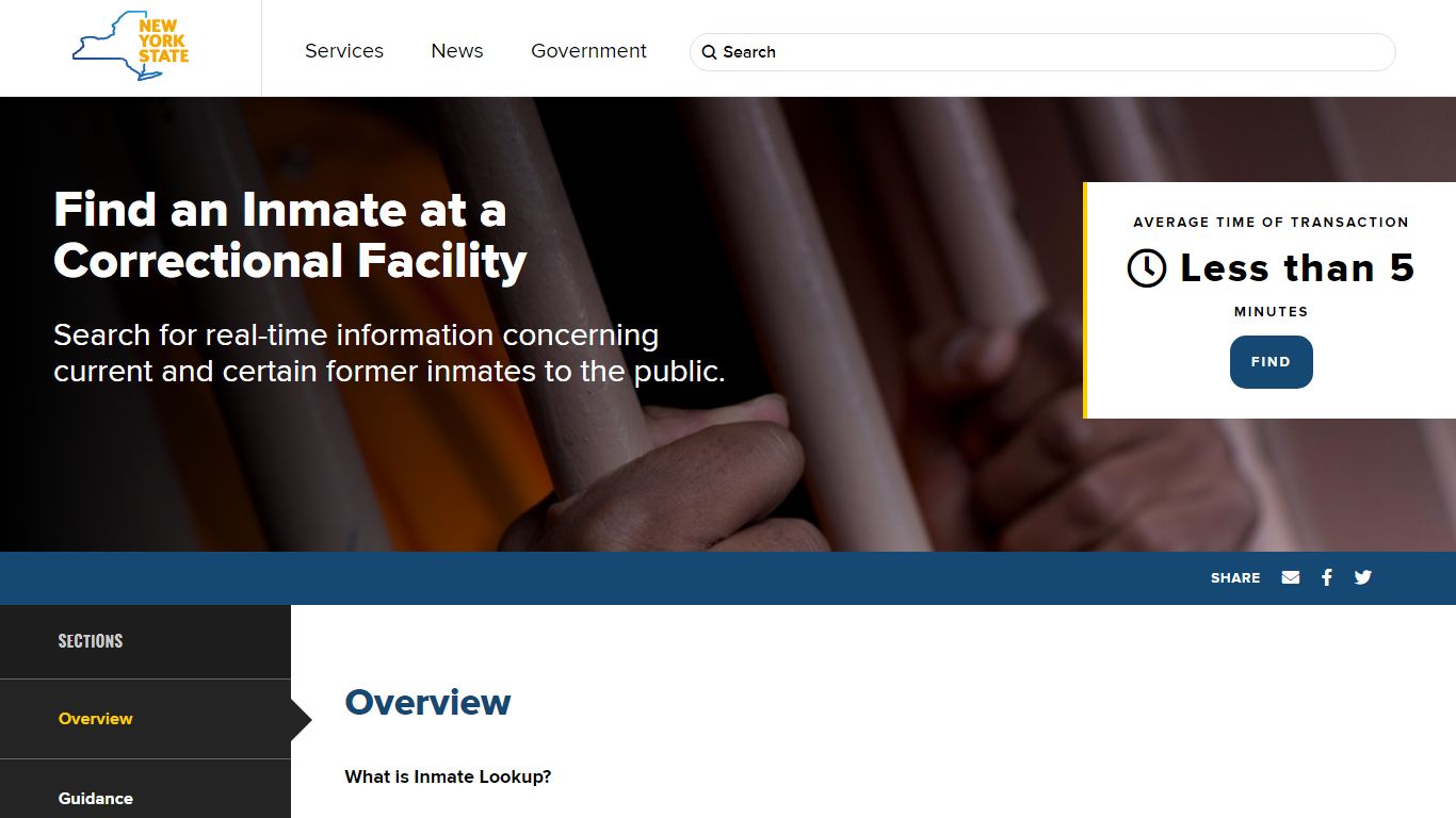 Find an Inmate at a Correctional Facility
